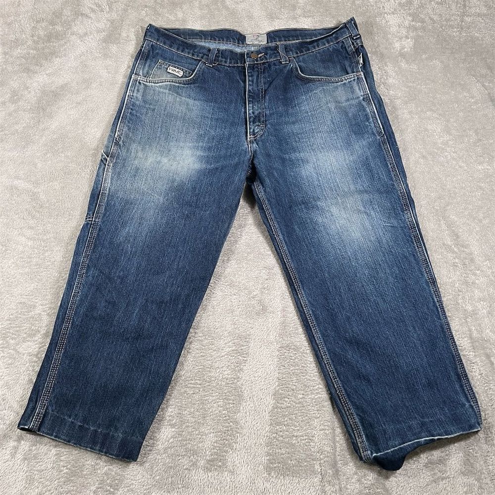 Tyndale FR Jeans Men's Wide Leg Size 38x23 Blue Relaxed Fit Denim 5-Pocket